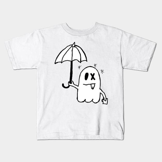 Ghost with umbrella tipsy show inspired Kids T-Shirt by system51
